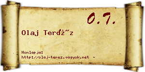 Olaj Teréz névjegykártya