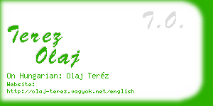 terez olaj business card