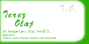 terez olaj business card